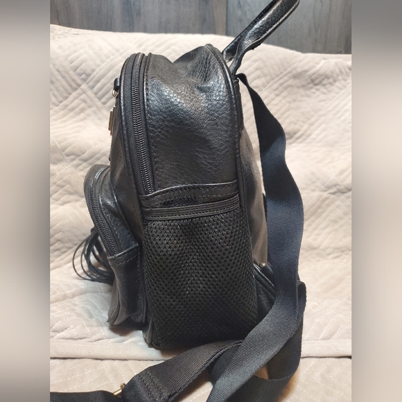 Juicy Couture Mini Bag Black Mini Studded Back Pack Y2K Faux Leather Fringe - Picture 4 of 8